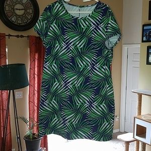 Old Navy Palm print T-Shirt dress